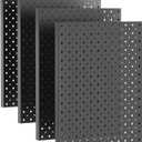 Ultrawall Metal Pegboard Panels, Pegboard Wall Organizer, Black Peg Boards for Wall, Garage Tool Storage Organization, 12"X16", 4pcs