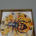 Honey Bee Wall Clock 10 Inch Silent Non Ticking Wall Clocks Battery Operated Wall Decorative Clock for Bedroom Kitchen Office Classroom