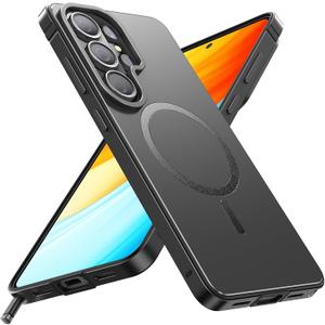 Magnetic for Samsung Galaxy S26 Ultra Case, [1:1 Metal Original Grip] Fit for MagSafe [Military-Grade Protection] with Shockproof Lining Slim Phone Case for Samsung S26 Ultra Case,Black