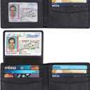 Wallet for Men-Genuine Leather RFID Blocking Bifold Stylish Wallet With 2 ID Window (Denim Blue)
