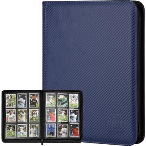 Trading Card Binder, Premium 9 Pocket Double Sided 540 Pocket PU Card Collection Binder, Collectible Trading Card Albums for MTG, TCG, Sport Card, Game Cards (Navy blue 1)