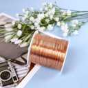 328 Feet Tarnish Resistant Copper Wires 24 Gauge/0.5mm Jewelry Craft Wires Beading Wire for Jewelry Making, Wire Wrapping and Crafting(Copper)