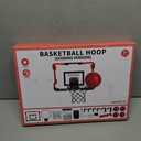 LovesTown Indoor Mini Basketball Hoop for Kids, for Boys & Girls Ages 4-12, Over The Door Hoop with LED Lights & Electronic Scoreboard, 4 Balls, Sports Toys for Family Game Night