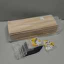 WOPITUES Wood Floating Shelves Set of 6, Shelves for Wall Decor, Farmhouse Shelf for Bedroom, Bathroom Storage Shelves, Book Shelves for Living Room - Rustic Brown (16.5 Inch)