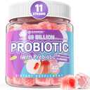 Probiotic Gummies 60 Billion CFU for Women Men Kids w/Prebiotic, Sugar-Free