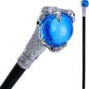 Halloween Costumes Walking Canes Blue Fire Dragon Claw Orb Wands Walking Stick Staff Photo Prop Accessory Decorations