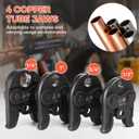 Pro Press Copper Crimper Tool with 4 Jaws 1/2", 3/4", 1", 1-1/4", Electric Crimping Tool 50KN 2pcs 18V 5AH Battery Fast Charger Carrying Cas Pro Press Tool for Copper Pipe