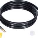 GasSaf 12FT Quick Connect Propane Hose for RV to Grill,1/4" Female Quick Disconnect for Connects 1 LB Portable Appliance to The Gas System in The RV