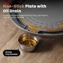 Korean BBQ Smokeless Electric Grill, Nonstick, Adjustable Temp, 18.11"D x 14.17"W x 2.56"H