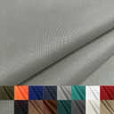 Waterproof Fabric by The Yard 600d Cordura Canvas Fabric 58 inch Wide for Indoor Outdoor Patio 1 Yard, Silver Grey