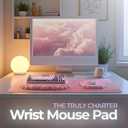 Premium Quality Cloud Wrist Rest Keyboard & Mouse Pad Set Ergonomic Memory Foam Desk Accessories with Wrist Support for Office & Gaming Pink