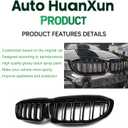 G20 Front Kidney Grille Replacement Grill Compatible with 3 Series G20 2019-2022 316i 318i 320i 328i 330i 335i 340i Grilles (Double Slats/Gloss Black, G20 (2019-2022))