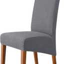 Chair Cover, Dining Chair Covers, Stretch for Dining Chair, for Dining Kitchen Room Hotel Stretch Chair Seat Cover Home Decor (Dark Gray)