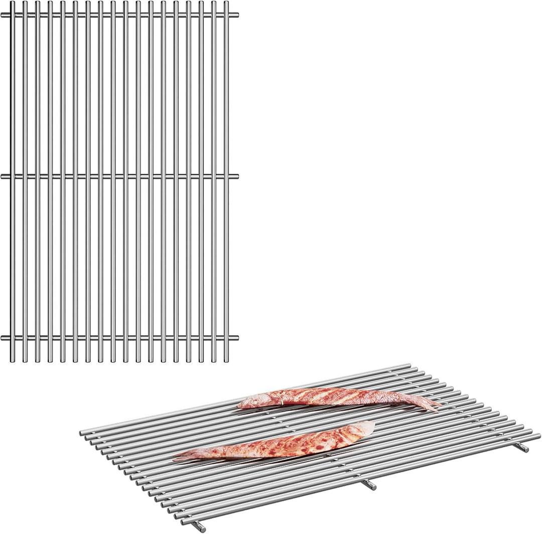 19.5''D x 25.8''W Grill Grates Replacement for Nexgrill 4 Burner 720-0830H，Silver Stainless Steel Grill Grate for Nexgrill 720-0830D, 720-0958A,2Pack Grill Grates for Nexgrill 720-0697E,720-