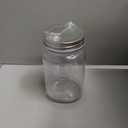 novelinks 16 oz Clear Plastic Jars with Lids, Refillable 16oz Mason Jars with Lids & Storage Containers for Kitchen & Household Use (20 Pack,grey)