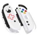 eXtremeRate DIY Replacement Shell (D-Pad Ver) Buttons for Joycon 2, Custom Full Set Housing + Decorative Strips + Middle Bracket + Buttons for Nintendo Switch 2 Controller - Deluxe Version - White