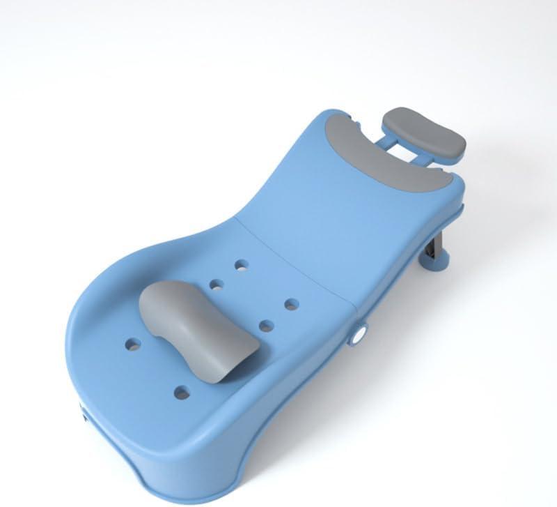 Foldable Shampoo Chair Hair Washing Mobile Salon Chair Hair Washing at Home Adjustable Bath Chair for Disabled Or Injured One Rinse Cup Included (blue)