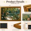 MAM8A Vintage Swan Framed Wall Art, Swan Art Wall Decor, 16 x 24 Inch