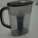PUR Plus 7-Cup Water Pitcher, 1 Lead-Reducing Filter, Cleaner, Great-tasting Water, Dishwasher Safe, Powerful Filtration, Filter Change Light Indicator, LockFit Cap Design - Smoke