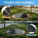 18 Inch Slotted Steel Sump Pump Cover Lid, Black Heavy Duty Septic Tank Cover for Sump Pump Bucket Basin, Decorative Well Pump Safety Basin Lid for Sewage Pump