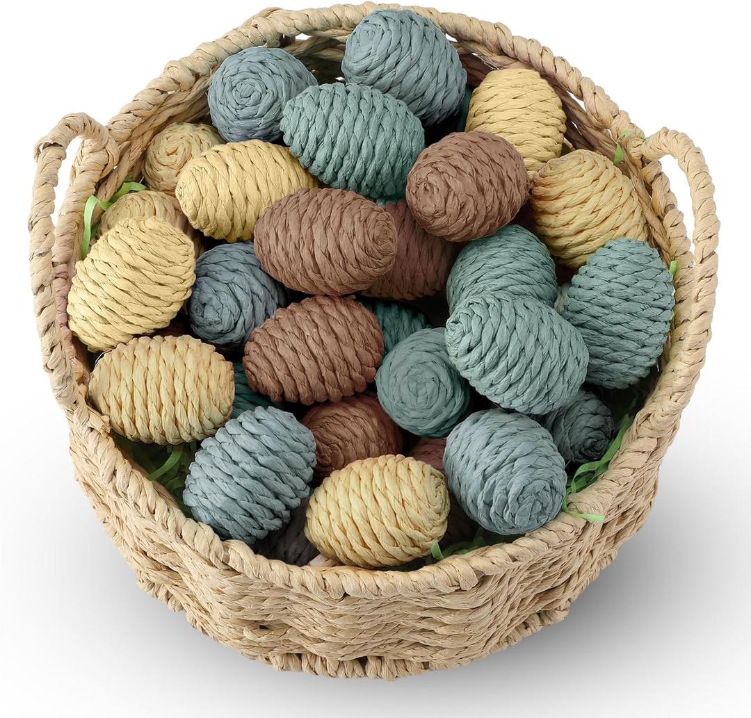 36 Pcs Spring Eggs Colorful Foam Bright Spring Basket Stuffers for Hunt Creative Surprise Egg for Party Favor Decorations, 1.97 x 1.18 Inches (Classic Color)