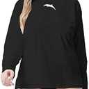 Halcurt Women's Plus Size Long Sleeve Rash Guard Swim Shirts UPF50+ Sun Protection Loose Fit Swimsuit Top Size 3X