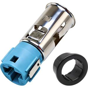 Power Outlet Base Socket Cigarette Car Lighters with Cigarette Lighter Mounting Ring Bezel Compatible with Dodge Ram 1500 2500 3500 Durango Chrysler 200 300 Replace # 4685590AB, 4793555AB