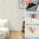 Alow Ceiling Tiles, 16pcs Tiles Peel and Stick, 3D Foam Ceiling Sticker for Interior Decor in Wall,(13.8 x 13.8In Covering 21 sq.ft White) (Lucky)