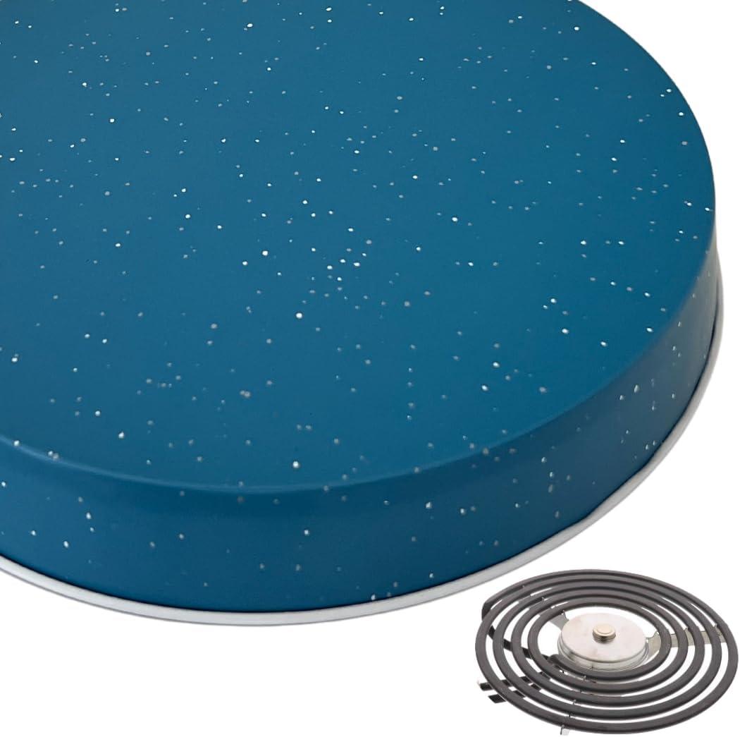 Sensi Temp Electric Stove Burner Covers - Protect Stovetop - Set of 4, 10 and 8 inches Blue Grain Electric Stove Covers