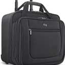 Solo New York Rolling Case with Wheels - Roller Laptop Bag, Wheeled Briefcase for Women & Men, Carry On Size for Travel, Fits 17.3" Computer - Bryant, Black
