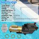W3SP2615X20 2HP Super Pool Pump 115/230V Replacement for Hayward