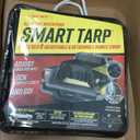 SPIDER Pickup Truck Bed Tarp (71 W x 76 L) - Heavy Duty Black Solid Waterproof Cargo Net Cover - Detachable Quick Adjust Tie Downs - Fits Short Bed (5'6") and Trailers