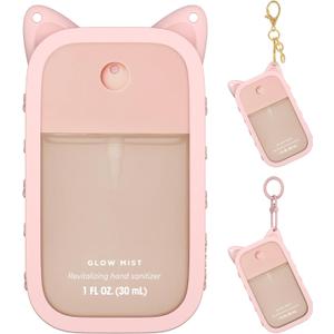 Silicone Case Compatible with Touchland Hand Sanitizer Spray (Pink)