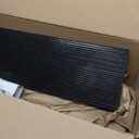 VEVOR 1.2" Rise Cuttable Threshold Ramp for Doorways, 35.4" Wide Natural Rubber Wheelchair Ramp, Non-Slip Solid Rubber Ramp with Double-Sided Tape for Doorways, Driveways, Bathroom, Smooth Tile