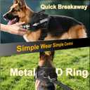 Waterproof AirTag Dog Harness, No-Pull Dog Harness with Airtag Holder, Reflective Adjustable Dog Vest Harness with Apple Air Tag Case, Material- Durable Harness for Small Medium Large Dogs (Black, S)