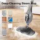 11-in-1 Steam Mop, 1550W Powerful Handheld Steam Cleaner, 260F Multi-Functional Floor Steamer with 21.3FT Cord for Floors, Hardwood, Tiles, Grout, Windows, Kitchen, Bath, Adjustable (Grey)