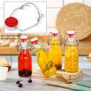 12 Pack 4 oz Swing Top Glass Bottles,Flip Top Glass bottles with airtight Caps for Home Brewing Beer,Kombucha,2nd Fermentation,Kefir,Beverages,Soda,Oils,Vinegar,Limoncello,Vanilla extract (Small)