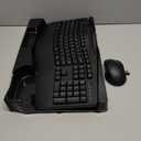 Wireless Keyboard and Mouse Combo, 2.4G Full Size Wave Keys Ergonomic Keyboard with Wrist Rest, Phone Holder, 3-Level DPI Wireless Silent Mouse with 6-Buttons, for Windows, Mac OS, Laptop, PC (Black)