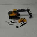 DOUBLE E Volvo RC Excavator Remote Control Excavator Toy for Boys Full Function Construction Vehicles Toys with Shovel for Outdoor Play Sandbox Digger Toys Gifts for Kids