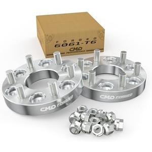 Customadeonly 6x132 to 6x139.7 (6x5.5) Forged Wheel Adapters 25mm (1 Inch) Anodized Silver – Compatible for 6x132 Hubs to Fit 6x139.7 Wheels – 2pc Set, 74.5mm Bore, M14x1.5 Studs