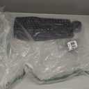 Wireless Keyboard and Mouse Combo, 2.4G Full Size Wave Keys Ergonomic Keyboard with Wrist Rest and 3-Level DPI Adjustable Wireless Ergonomic Mouse for Windows, Mac OS Desktop/Laptop/PC(Black)