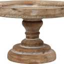 SOFE 11" Rustic Cake Stand, Round Vintage Cup Cake Stand, Natural Wood Cake Stand with Pedestal Dessert Display, Farmhouse Cake Holder Perfect for Weddings, Birthdays and Country Decor (10.6" x 10.6" x 6.7", Brown)