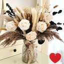 100pcs Artificial Flowers Arrangement With Vase Included, Dining Table Centerpiece Decorations, Fake Flowers in Vase, Dried Pampas Grass Floral Centerpieces, Coffee Table Decor, Centro de Mesa