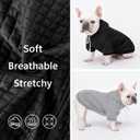 2 Pack Dog Hoodie Sweaters for Small Medium Dogs Warm Dog Clothes for Large Dogs Soft Waffle-Like Laminated Sweatshirt Bulldog (Black+Grey, S (Back: 11.5",Chest: 15.5", Neck: 10"))