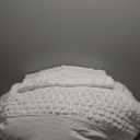 Luxudecor Boho Tufted Comforter Set King Size 3 Pieces White Shabby Chic Comforter Farmhouse Embroidery Bed Set Soft Comforter for All Seasons (White, 104''x90'')