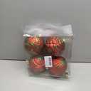 Hollyone 4.7 Inch Large Red and Green Christmas Ornaments 4Pcs Christmas Tree Balls Ornaments Shatterproof Christmas Ornaments for Xmas Tree Decor Holiday Party Wreath Home Decor (Red & Green, 120mm)