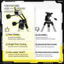 Telescope, 90mm Aperture 700mm Professional Telescope for Adults, High Power with Upgraded Vertisteel AZ Slow-Motion Mount Telescopes for Astronomy Beginners, Stainless Steel Tripod, Phone Adapter,Bag