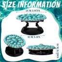 Zonon 4 Pieces Turquoise Western Phone Grip Charm Teardrop Flower for Holder Ring Expandable Collapsible Phone Stand for Smartphones and Tablets(Classic Style)