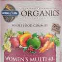 Garden of Life Organics Women 40+ Gummy Vitamins - Berry - Certified Organic, Non-GMO, Vegan, Kosher Complete Multi - Methyl B12, C & D3 - Gluten, Soy & Dairy Free, 120 Real Fruit Gummies
