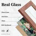 5x7 Picture Frame, 2 Pack Vintage Picture Frames 5x7 Real Glass for Wall and Tabletop Display, Rustic 5 x 7 Photo Frame Antique, Widen Border